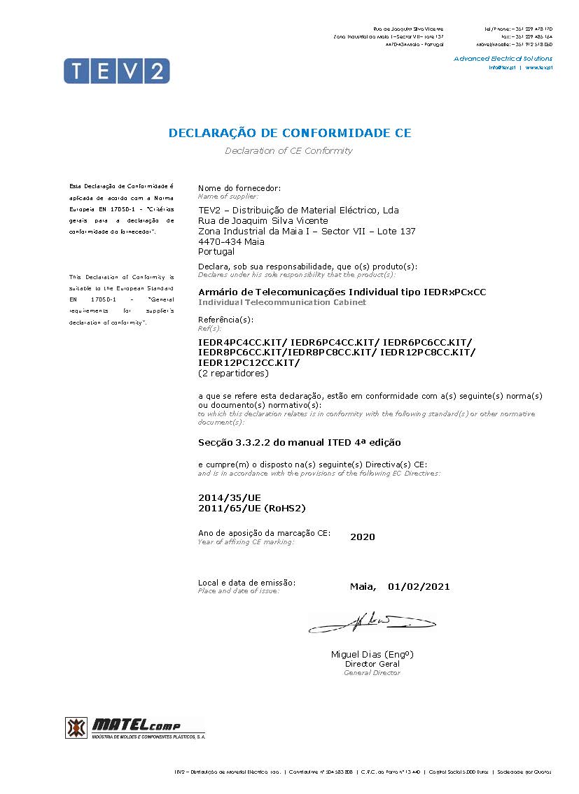 Certificado caixas para redes de acesso multioperador- KVCAM